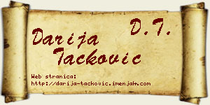 Darija Tacković vizit kartica